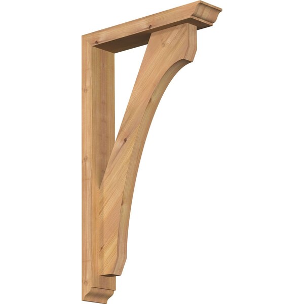 Ekena Millwork Legacy Traditional Smooth Bracket w/ Offset Brace, Western Red Cedar, 3 1/2"W x 16"D x 28"H BKT0402X16X28LEC01SWR - main